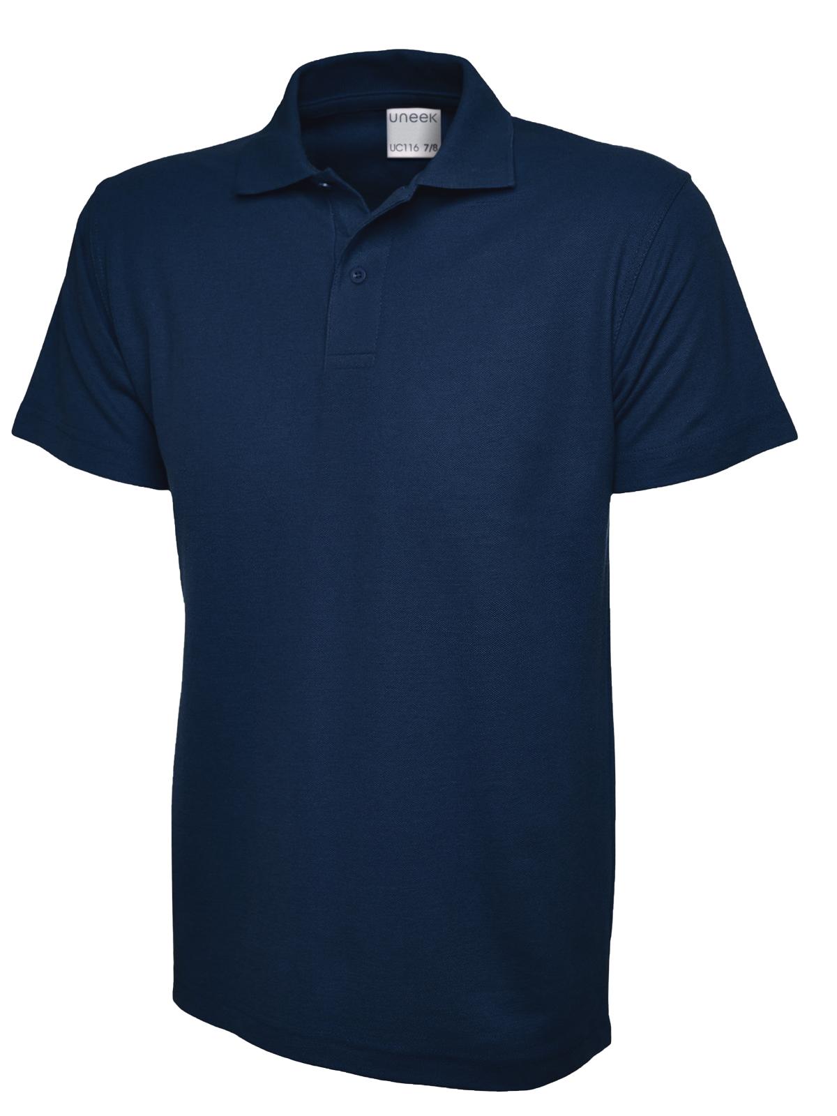 Uneek Childrens Active Cotton Poloshirt in French Navy