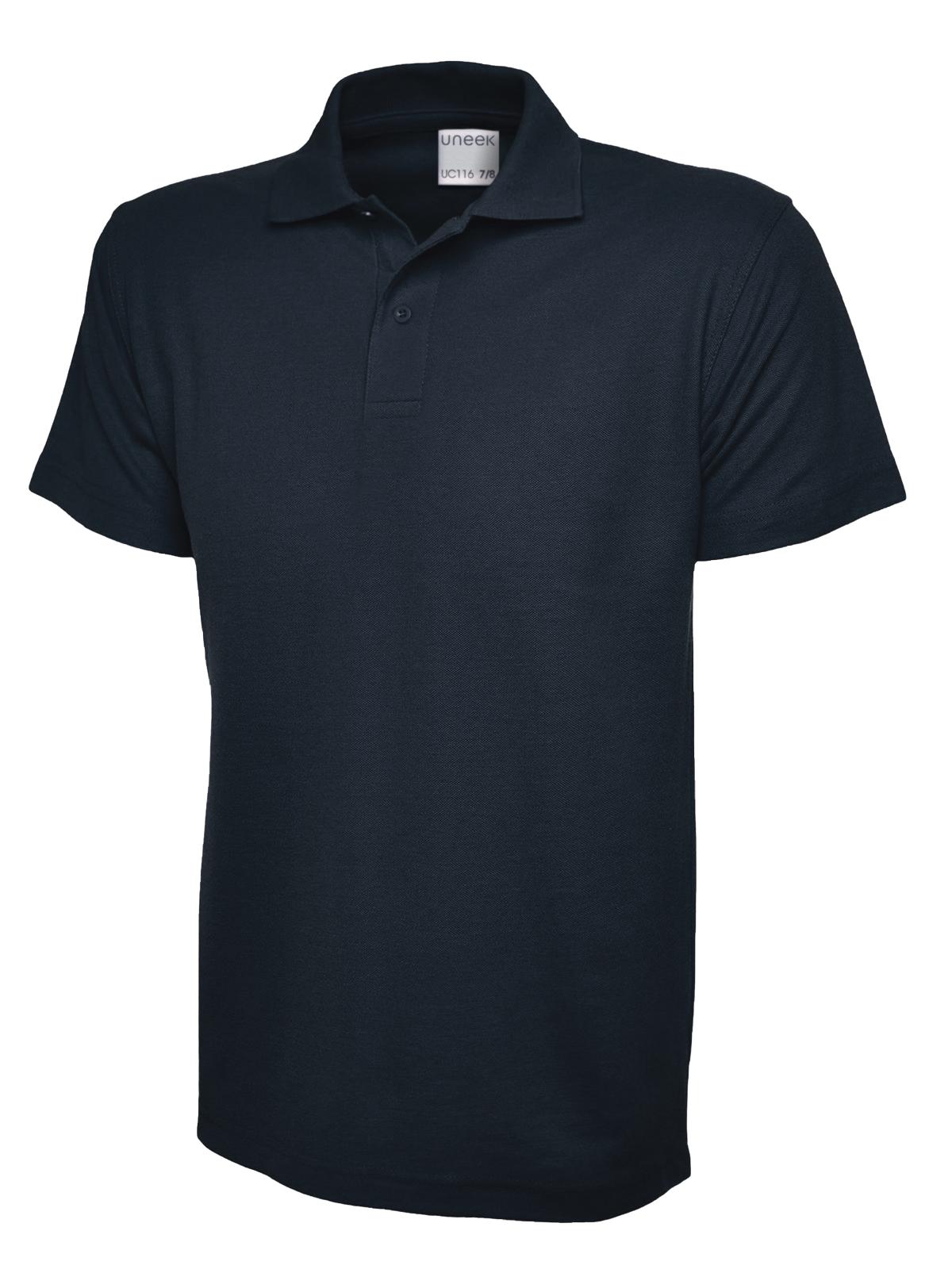 Uneek Childrens Active Cotton Poloshirt in Navy