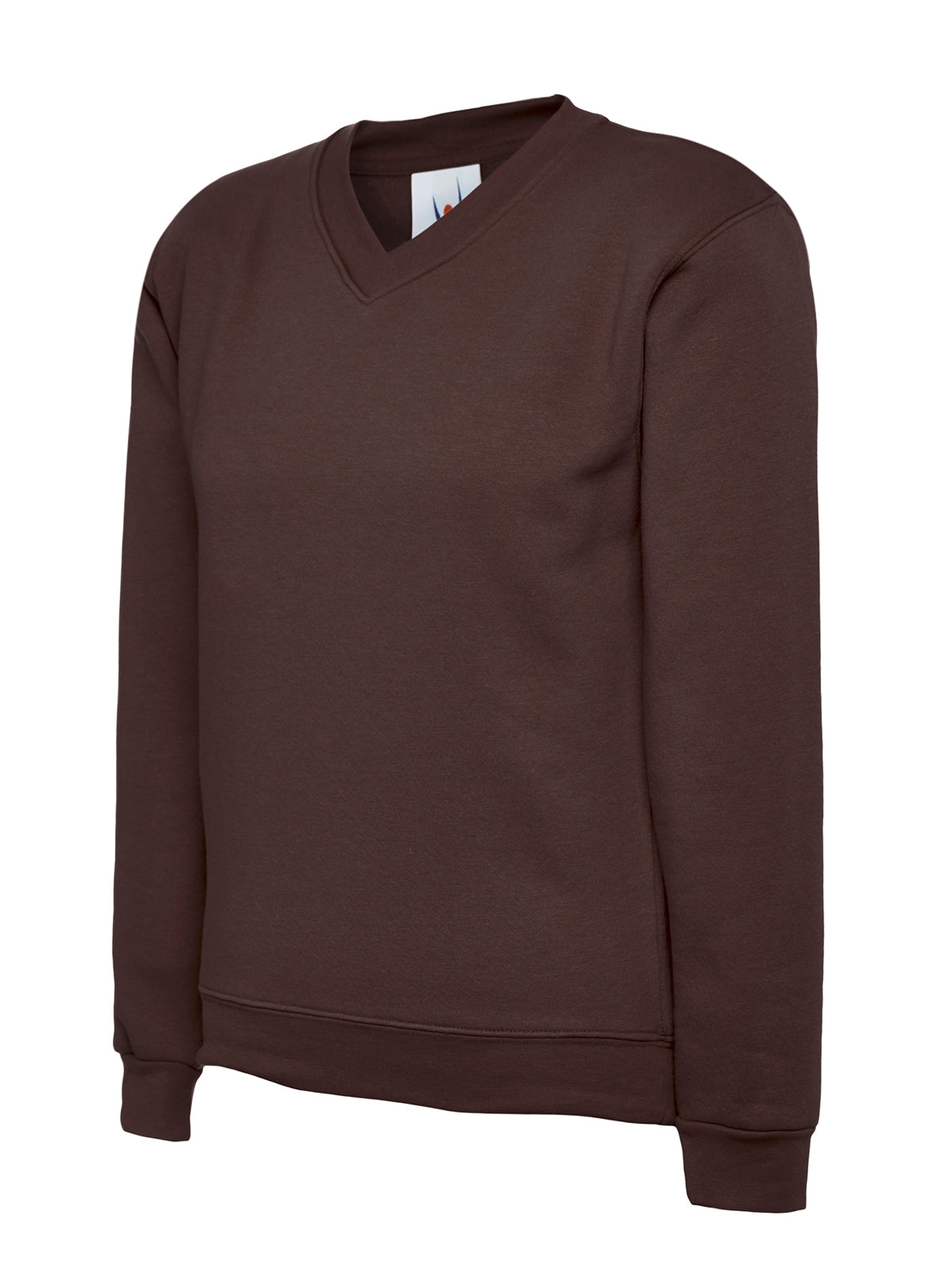 Uneek Childrens Classic V-Neck Sweatshirt in Brown