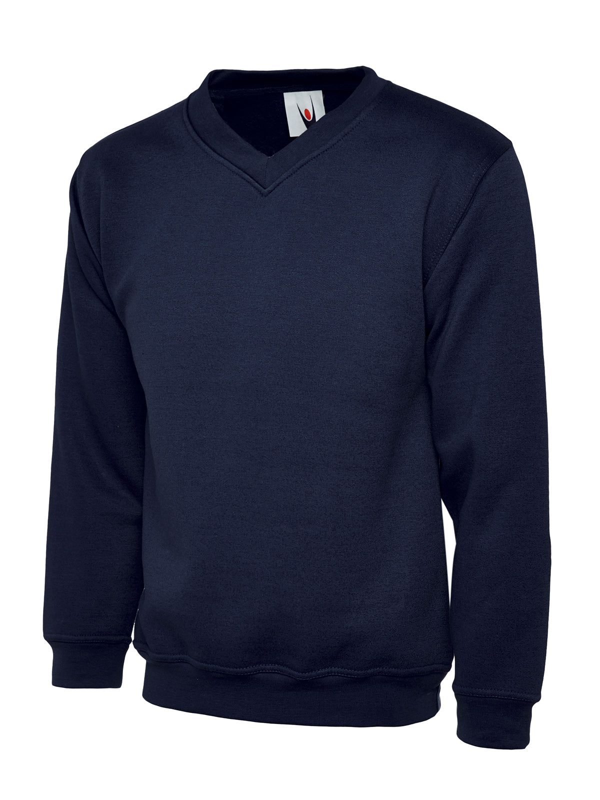 Uneek Childrens Classic V-Neck Sweatshirt in Navy