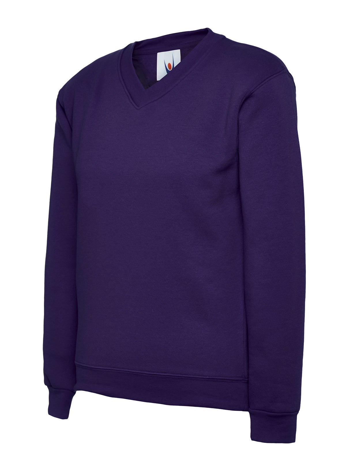 Uneek Childrens Classic V-Neck Sweatshirt in Purple