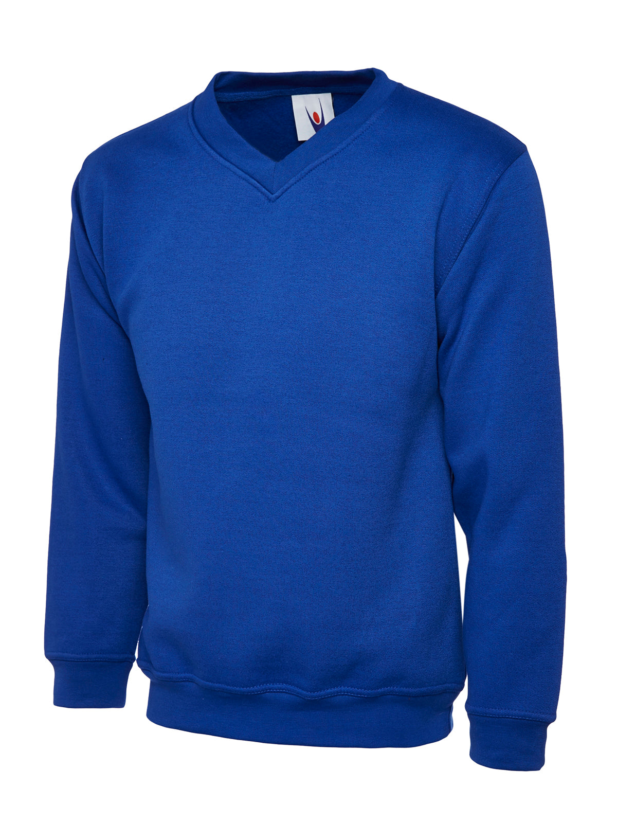 Uneek Childrens Classic V-Neck Sweatshirt in Royal