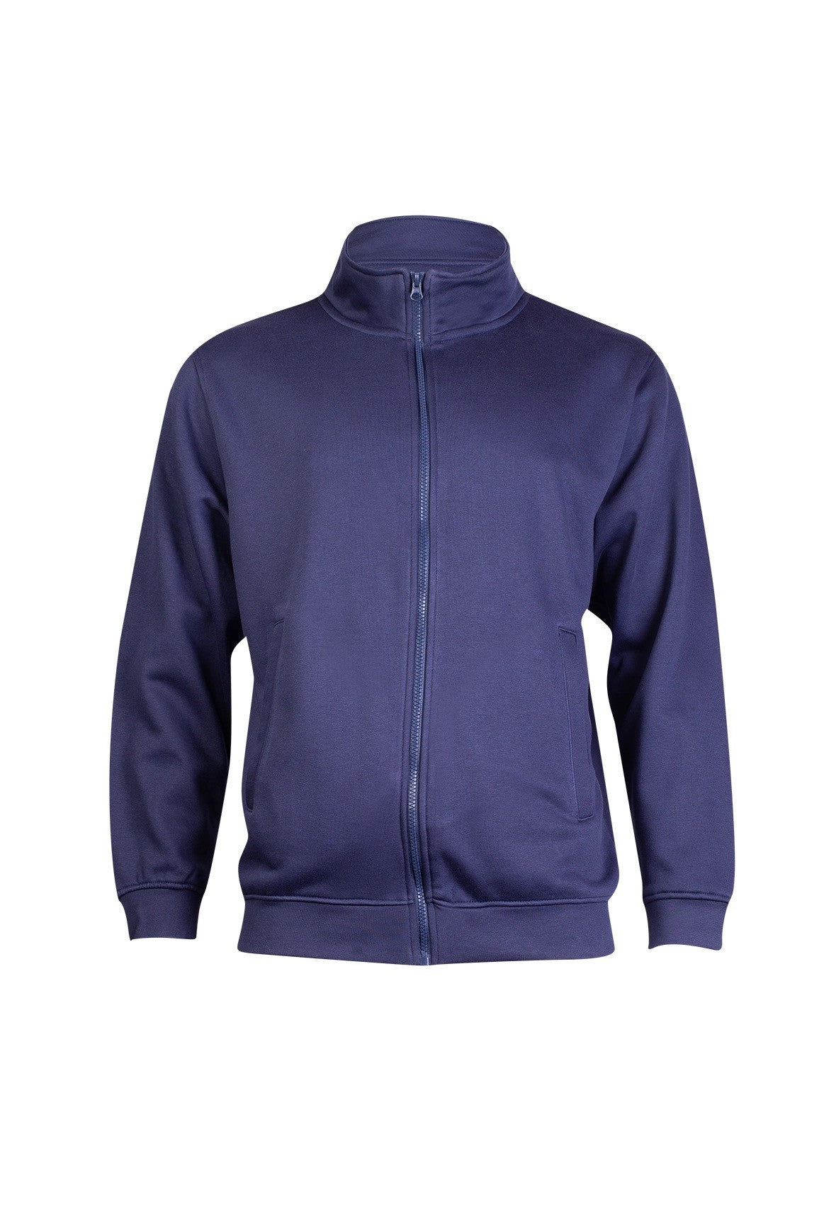 Uneek Deluxe Unisex Sweat Jacket in Navy, front view