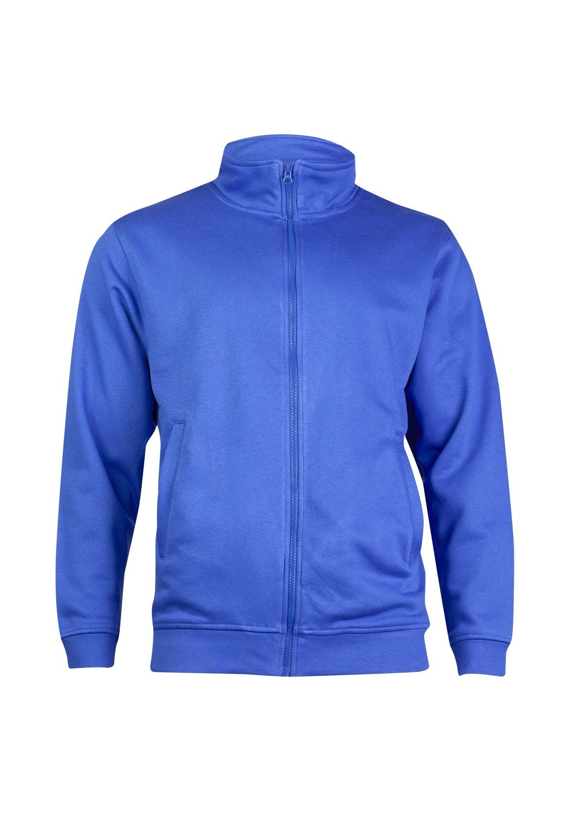 Uneek Deluxe Unisex Sweat Jacket in Royal, front view