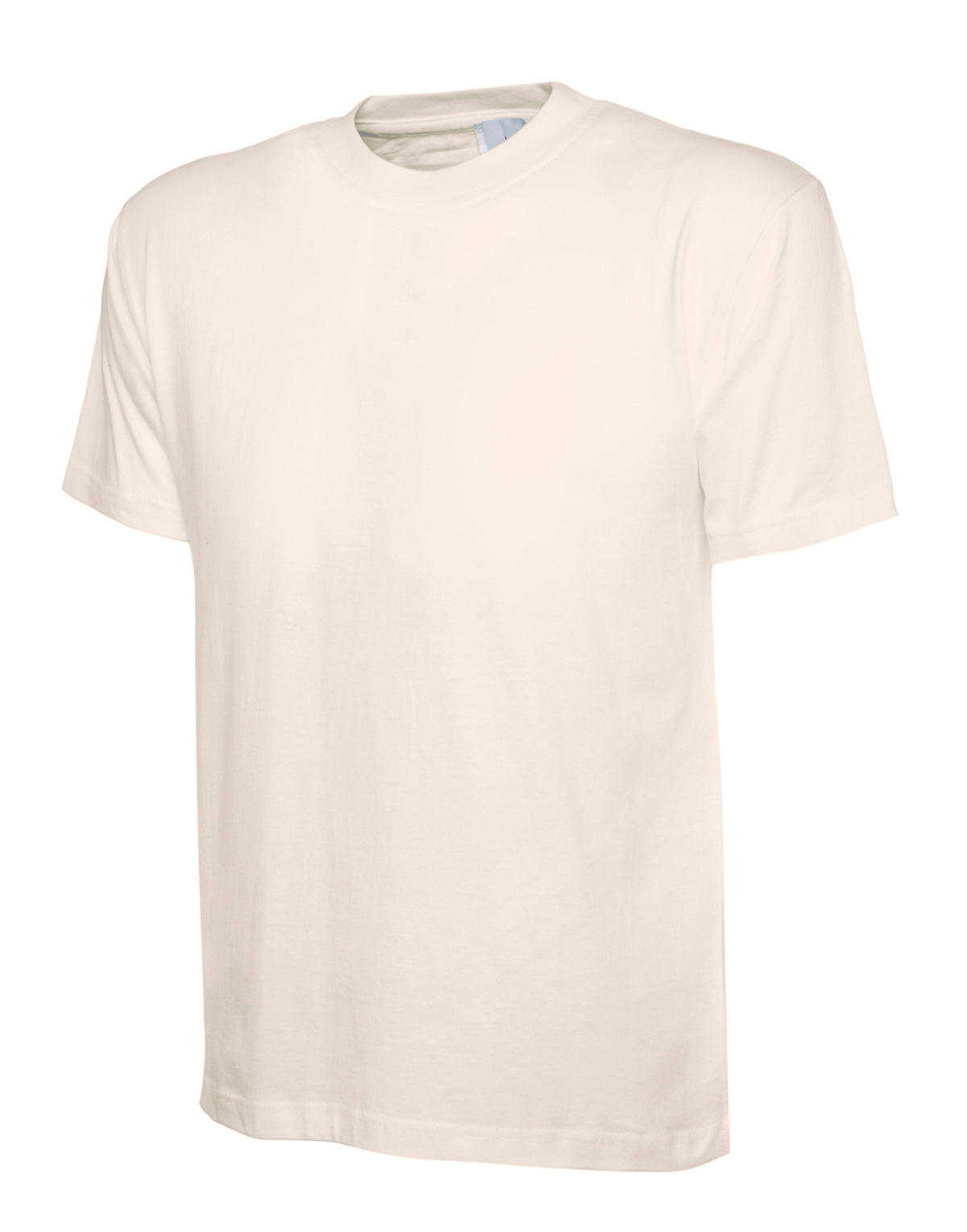 Uneek Classic T-shirt in Beige, front view