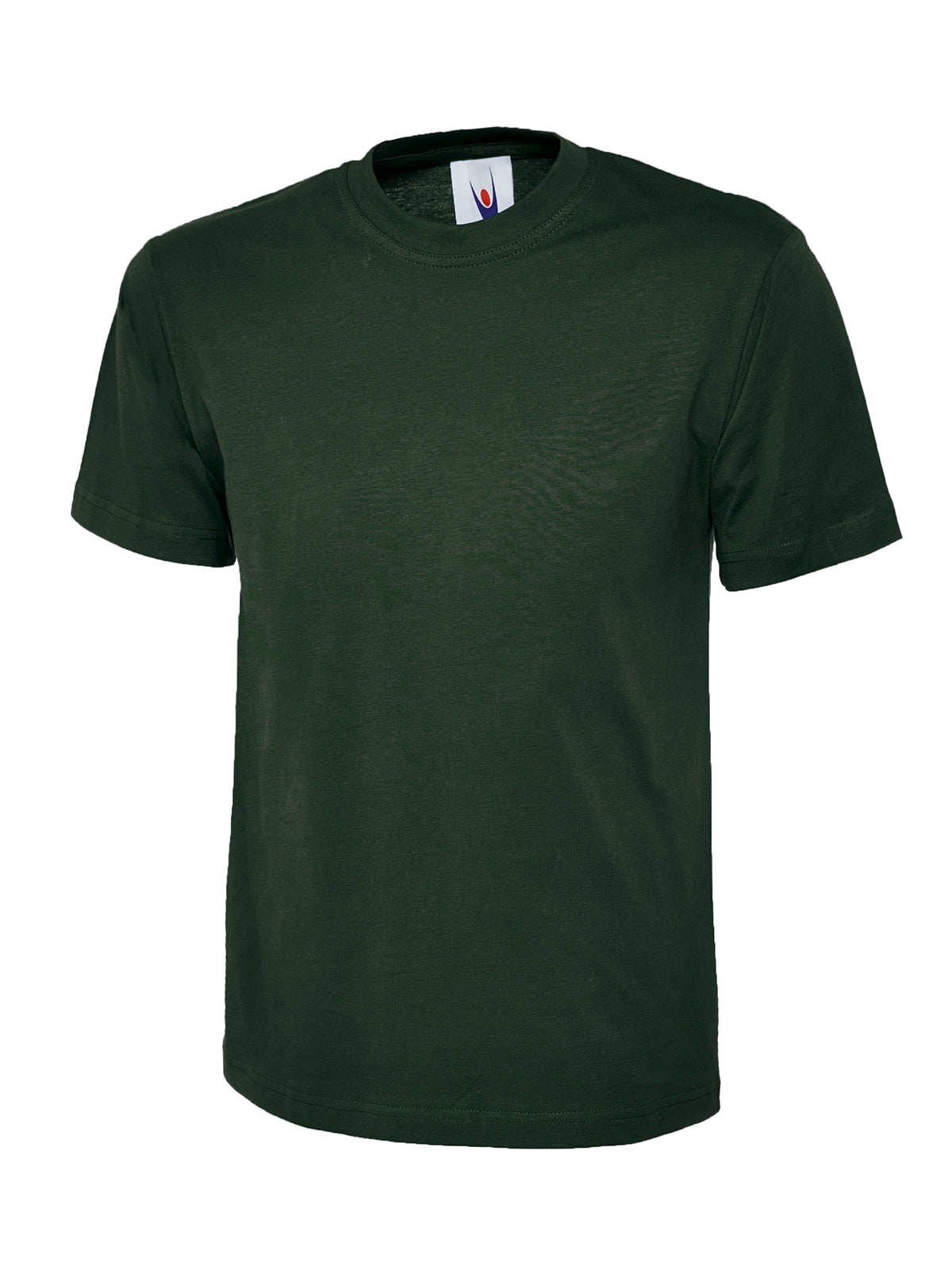 Uneek Childrens Classic T-Shirt in Bottle Green, front view