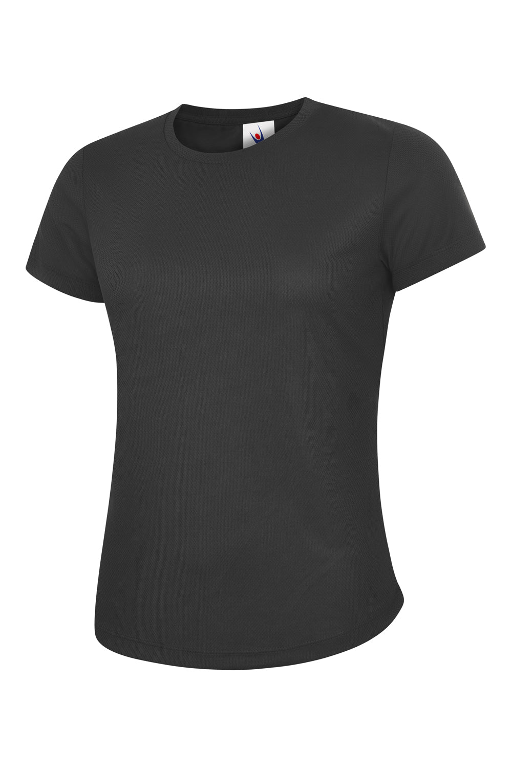 Uneek Ladies Ultra Cool T-Shirt in Black, back view