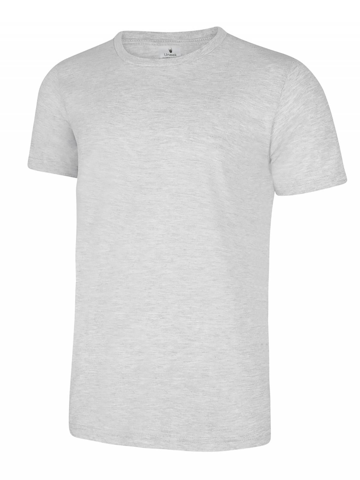 Uneek Olympic T-shirt in Heather Grey, front view