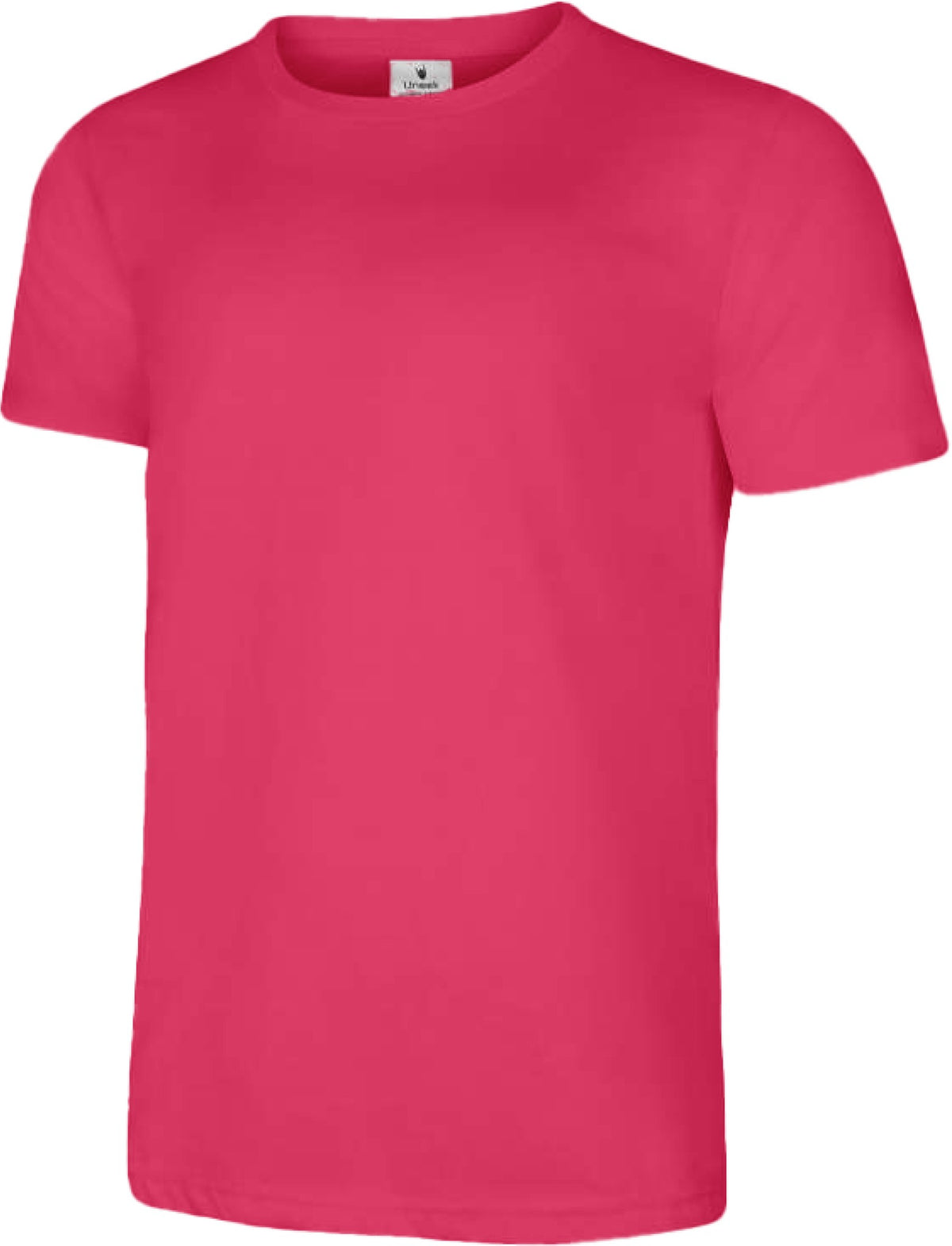 Uneek Olympic T-shirt in Hot Pink, front view