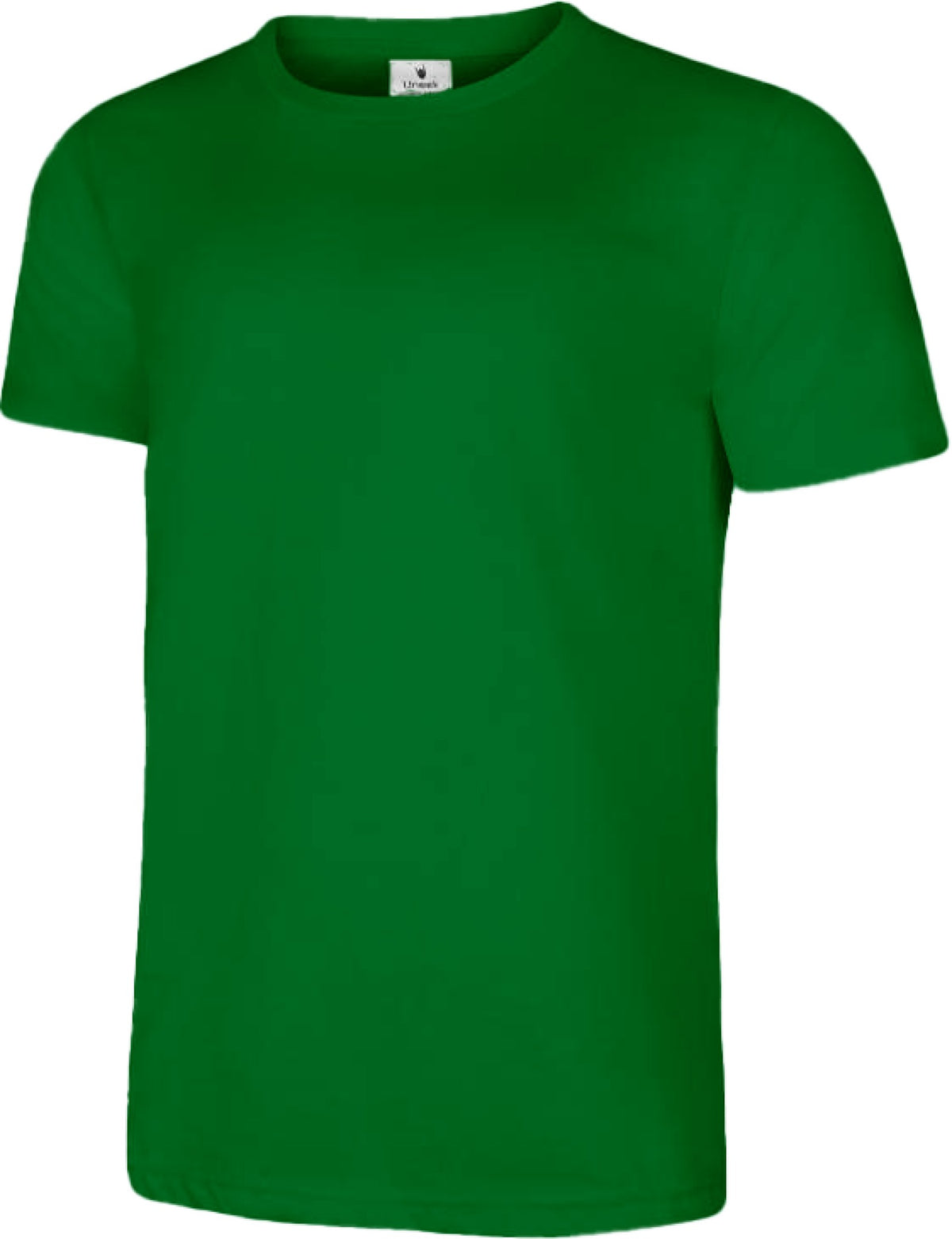 Uneek Olympic T-shirt in Kelly Green, front view