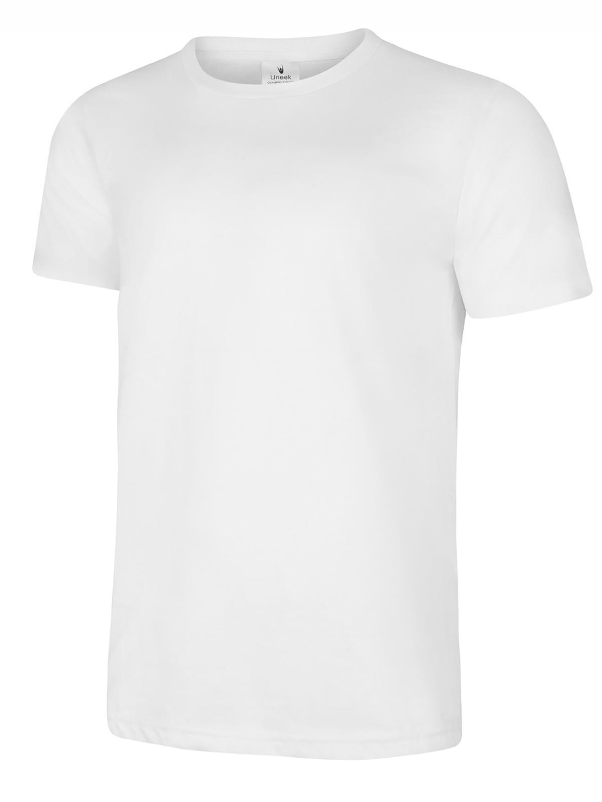 Uneek Olympic T-shirt in White, front view