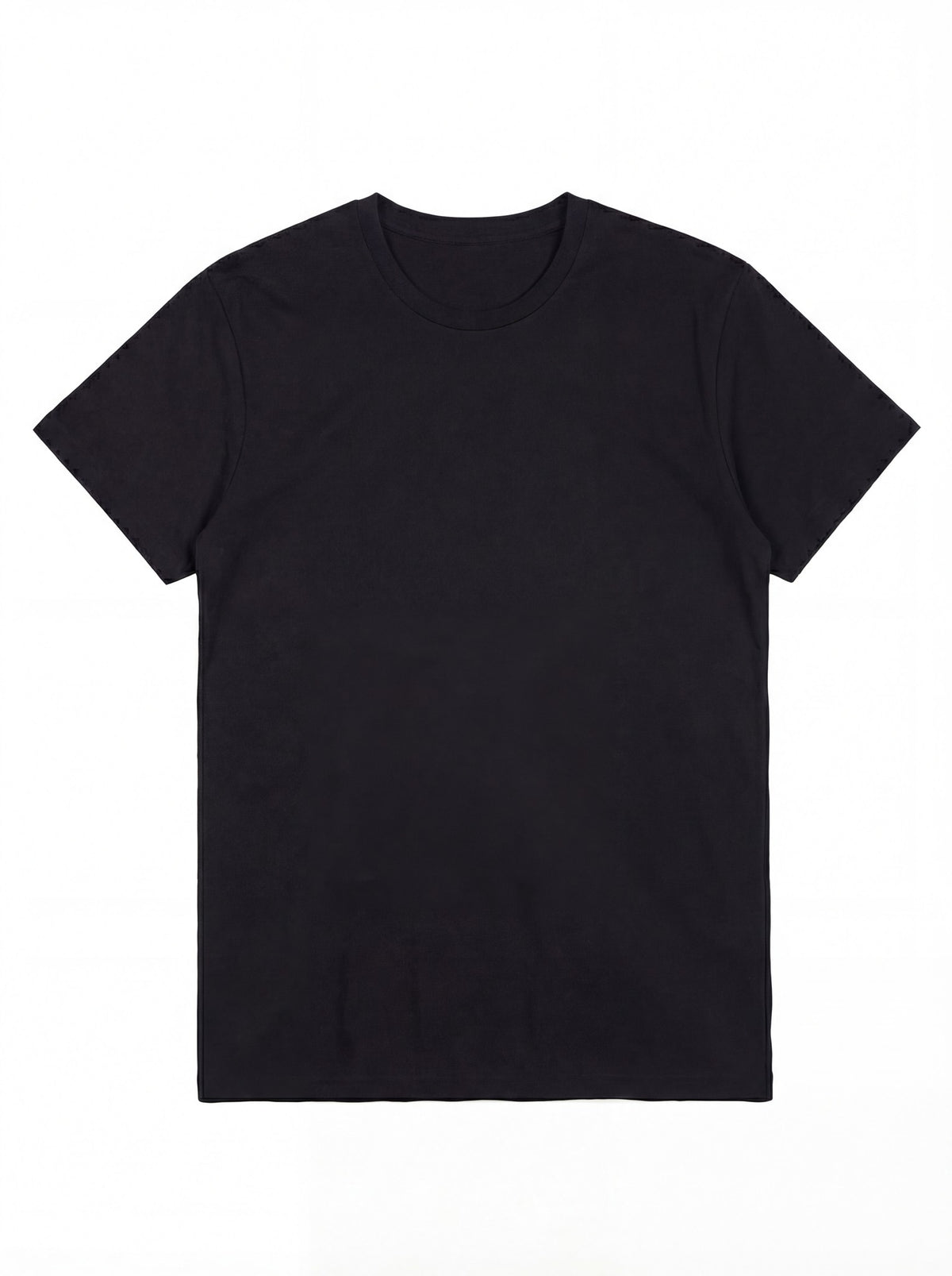 Uneek Polycotton Workwear T Shirt in Black, front view