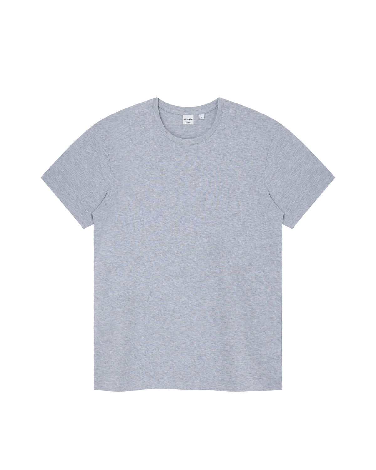 Uneek Polycotton Workwear T Shirt in Heather Grey, front view