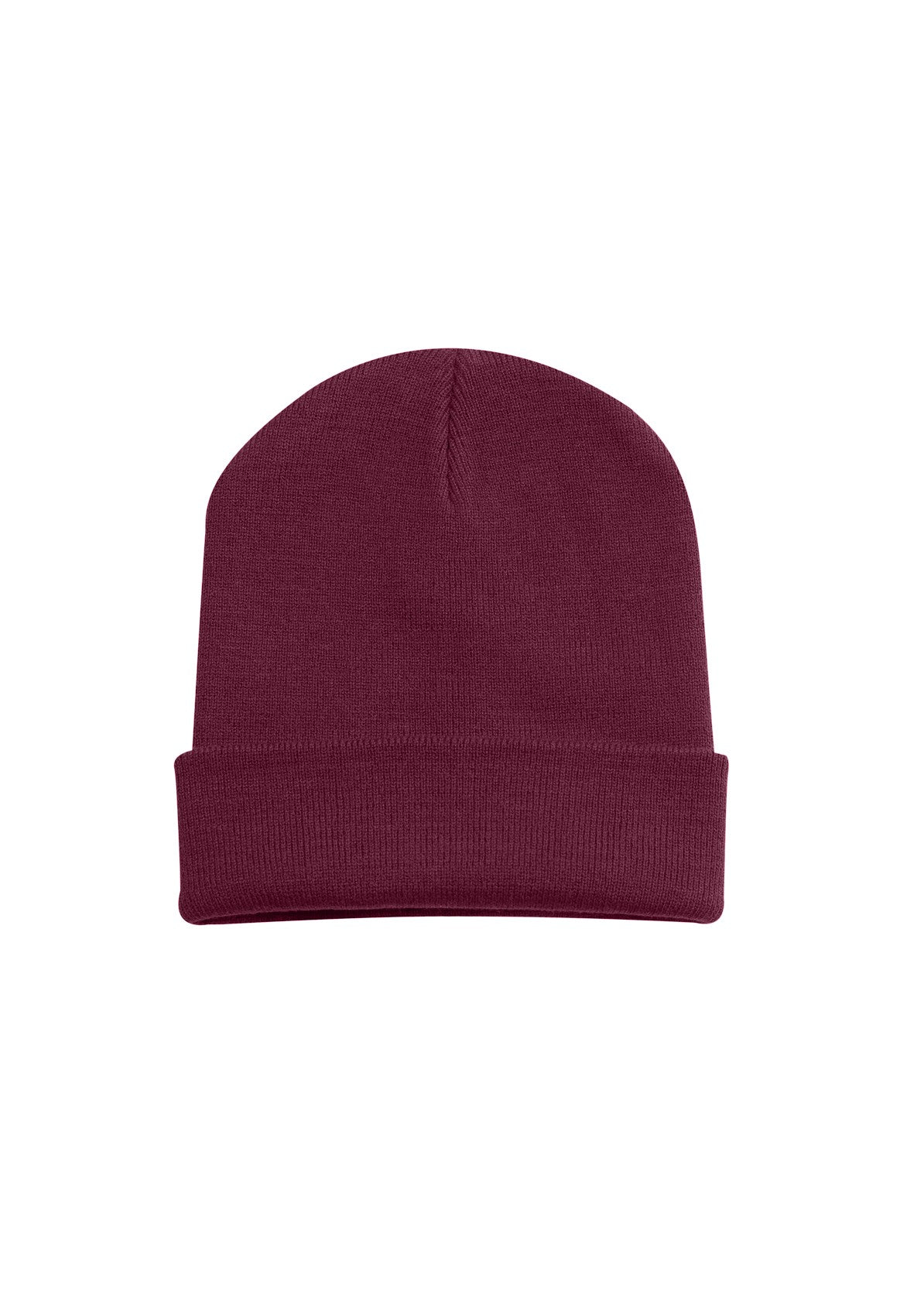 Uneek Heavyweight Cuffed Beanie in Maroon, front view