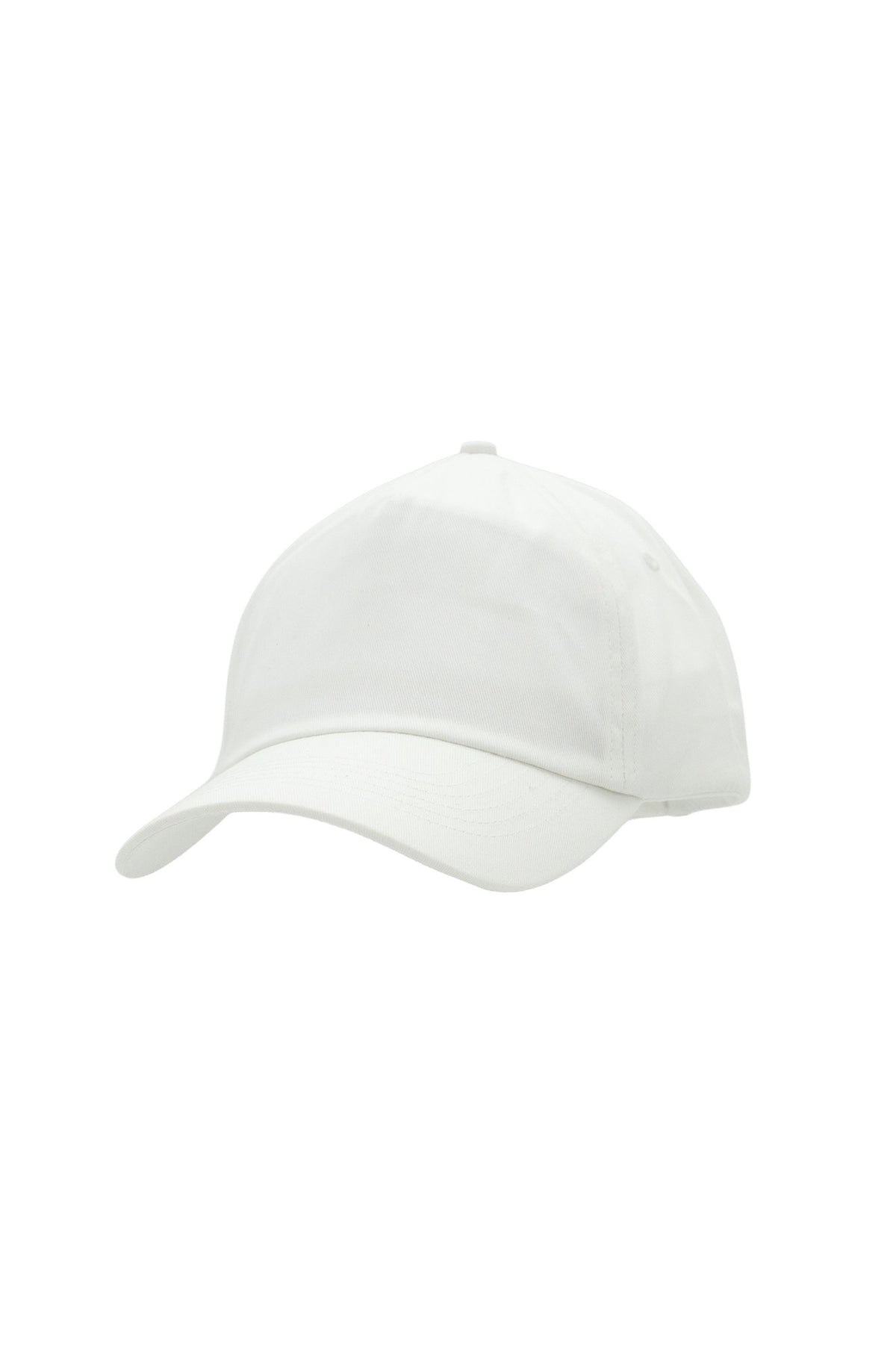 Uneek Classic 5 Panel Cap in White, front view