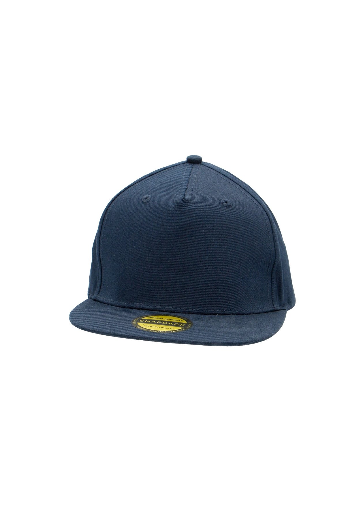 Uneek Original Snapback 5 Panel Cap in Navy, front view