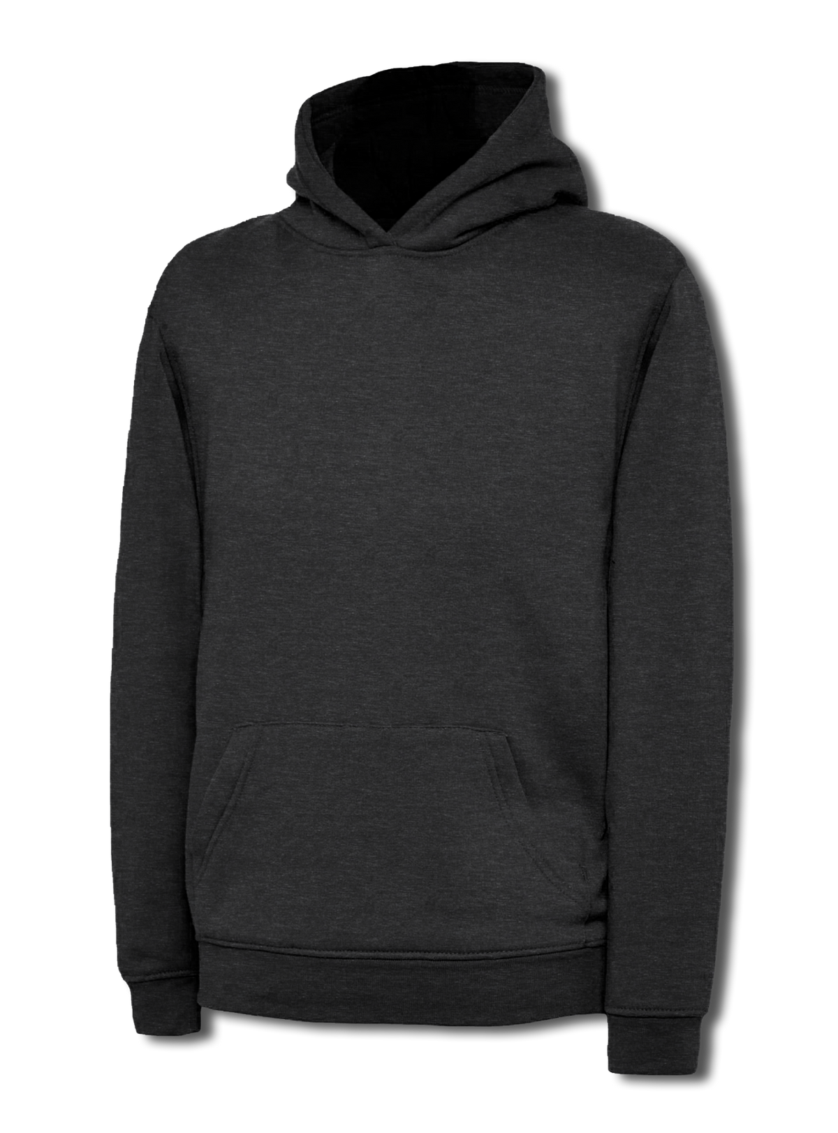 Uneek Childrens Classic Hooded Sweatshirt in Charcoal