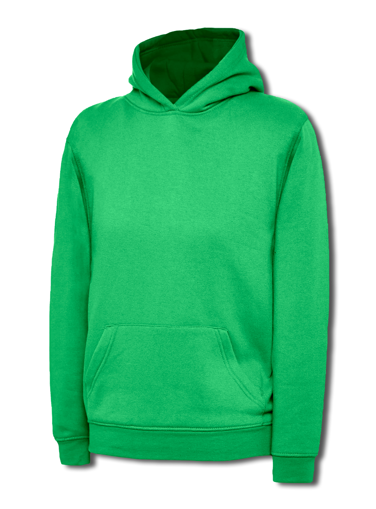 Uneek Childrens Classic Hooded Sweatshirt in Kelly Green