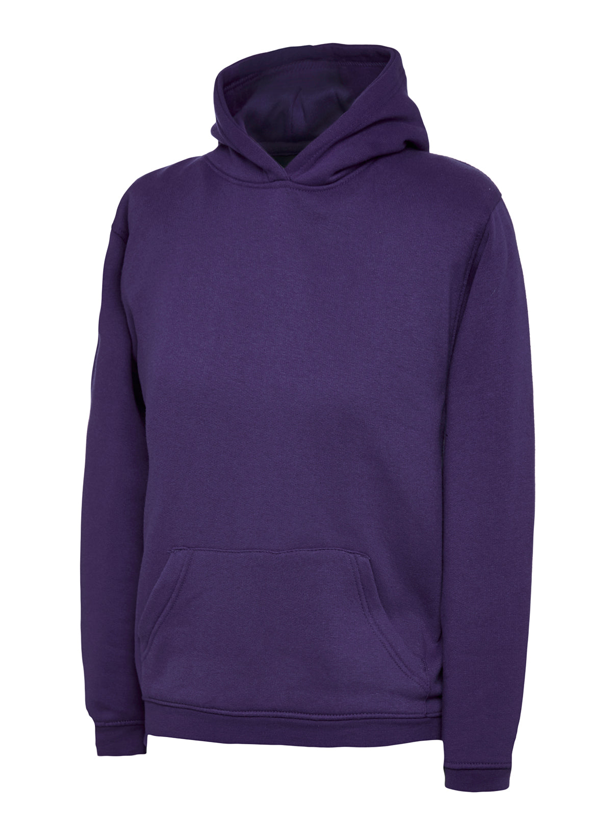 Uneek Childrens Classic Hooded Sweatshirt in Purple