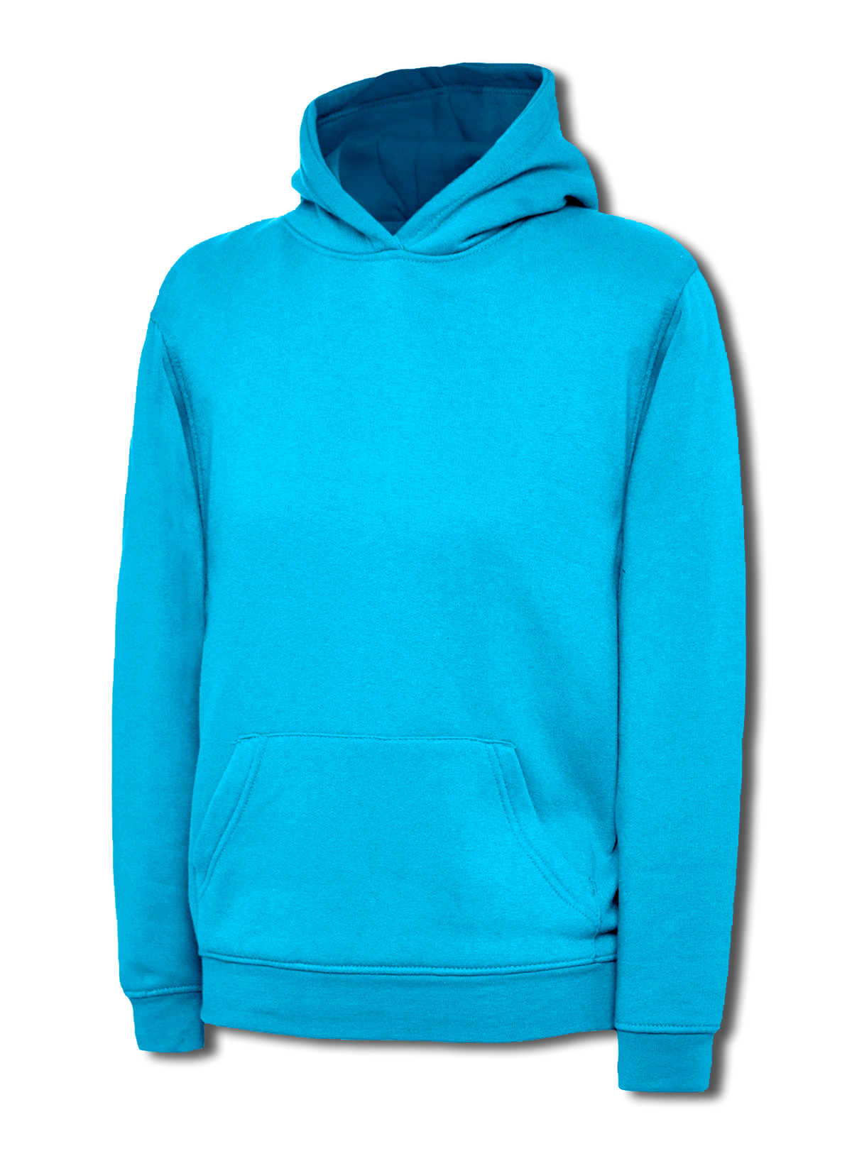Uneek Childrens Classic Hooded Sweatshirt in Sapphire Blue
