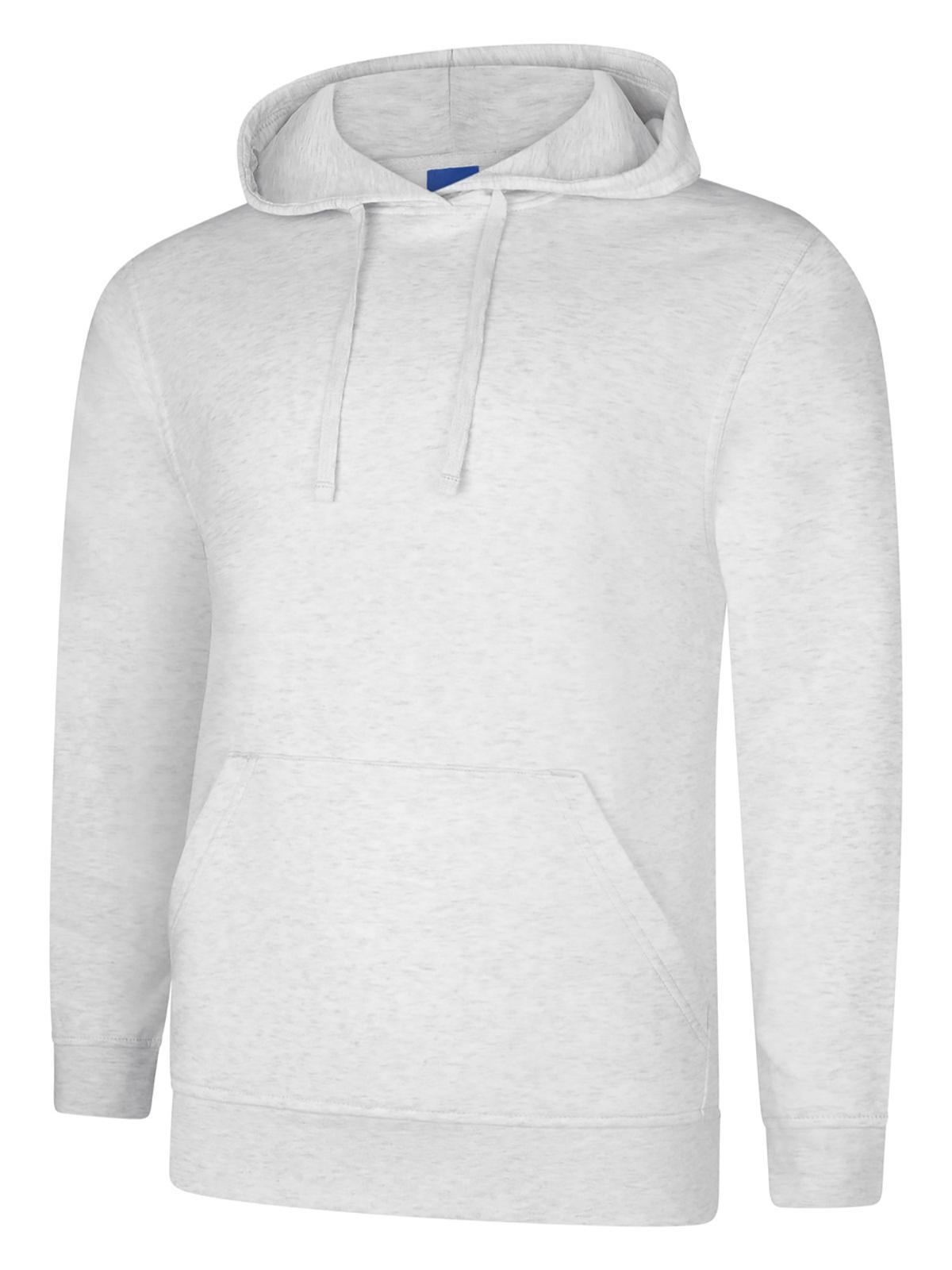 Uneek Deluxe Hooded Sweatshirt in Ash