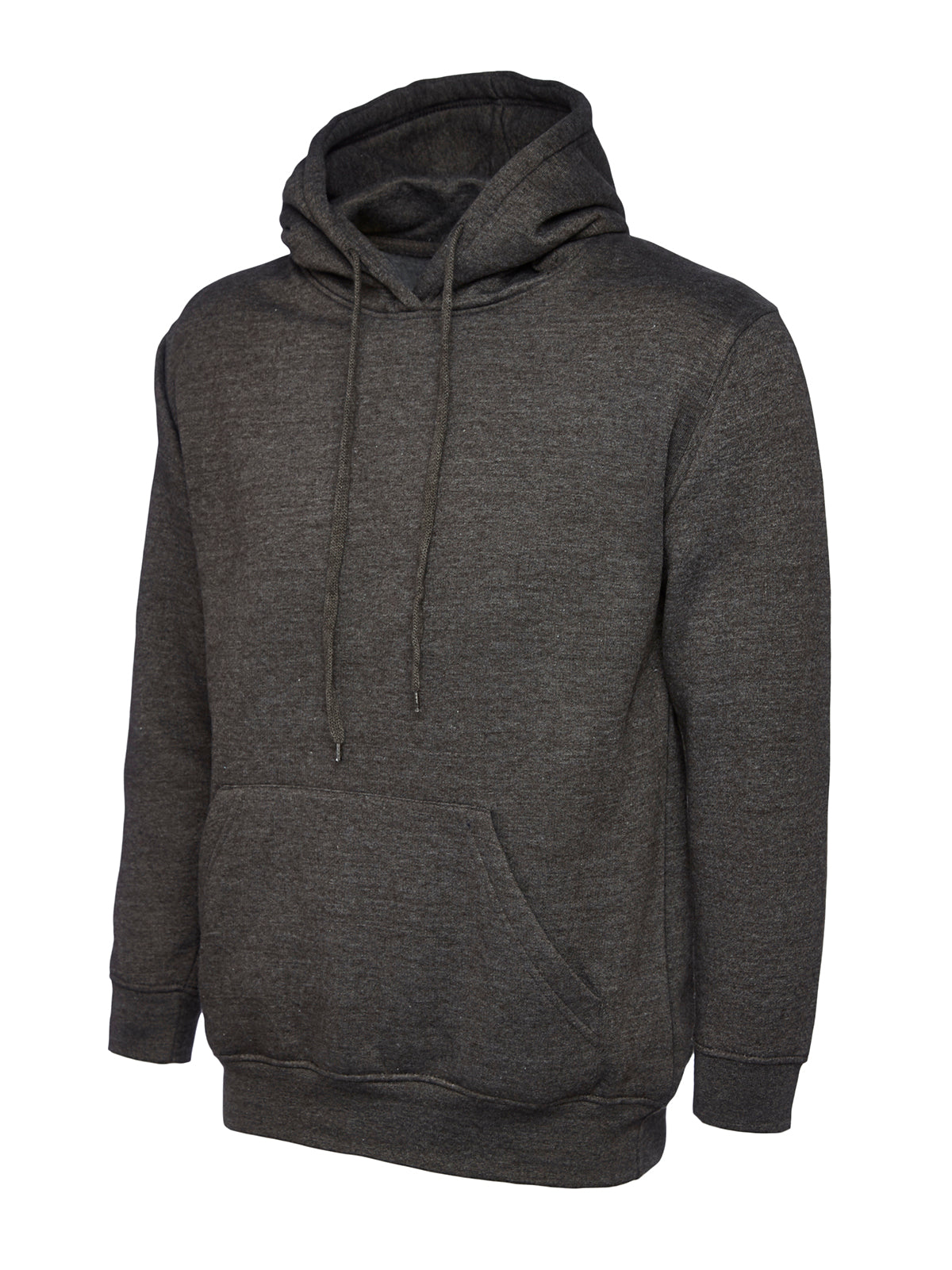 Uneek Ladies Deluxe Hooded Sweatshirt in Charcoal