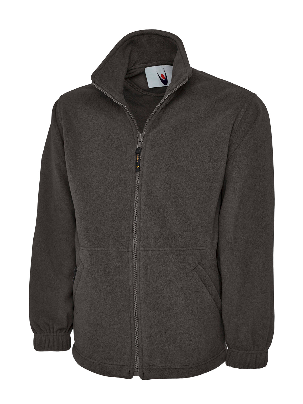 Uneek Heavyweight Full Zip Fleece Jacket in Charcoal