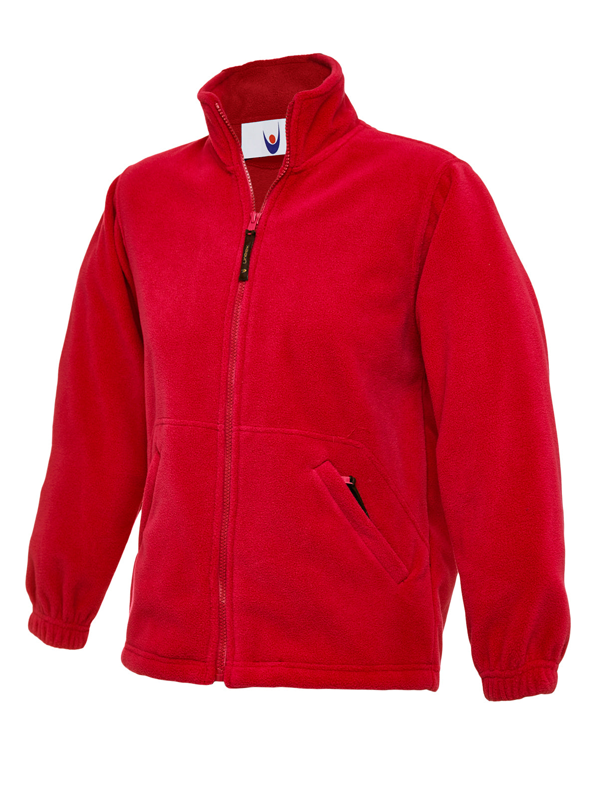 Uneek Childrens Classic Full Zip Fleece Jacket in Red
