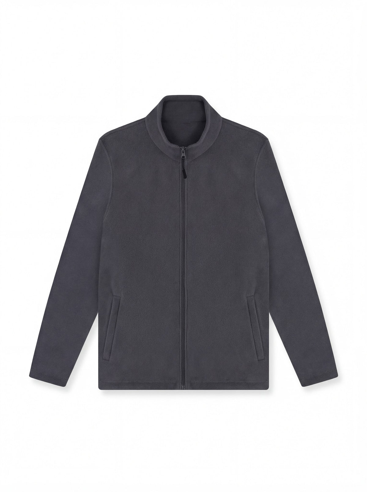 Uneek Lightweight Full Zip Microfleece Jacket in Charcoal, front view