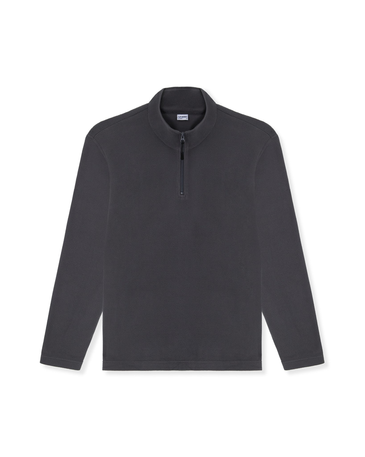Uneek Lightweight Quarter Zip Microfleece Jacket in Charcoal, front view