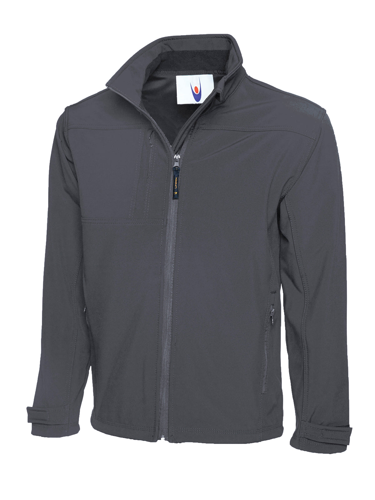 Uneek Deluxe Full Zip Soft Shell Jacket in Light Grey