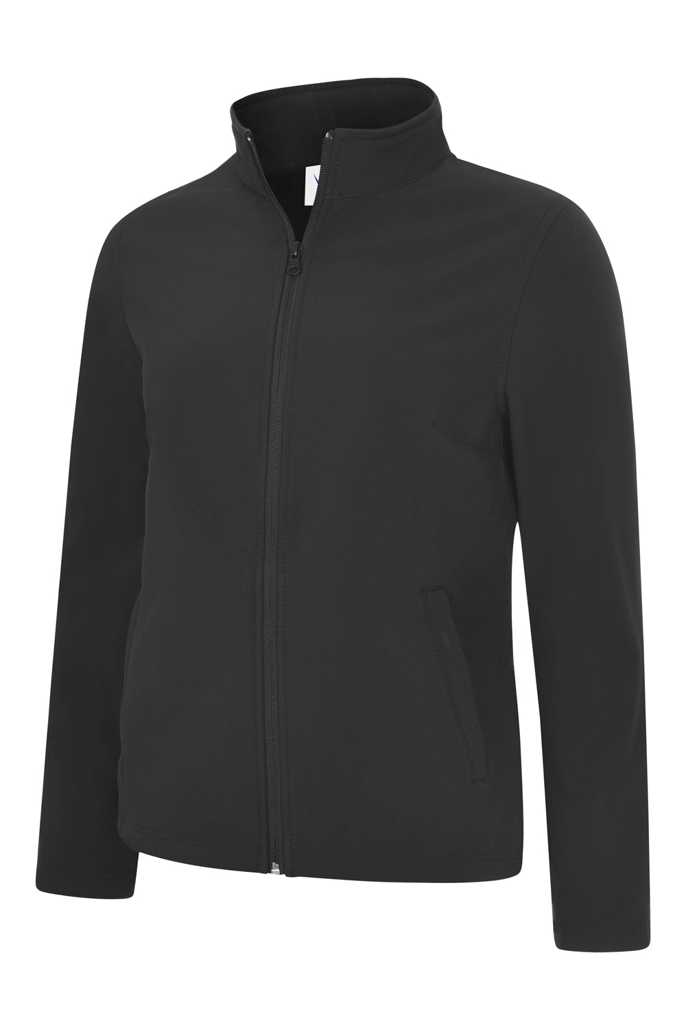 Uneek Ladies Classic Full Zip Soft Shell Jacket in Black, back view