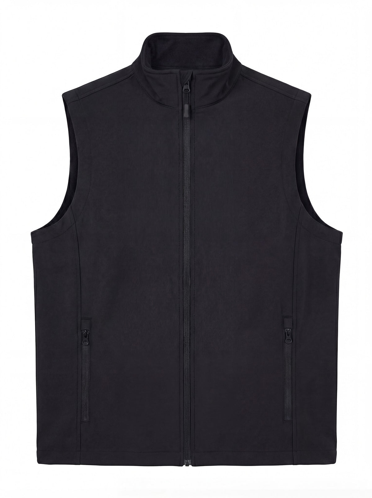 Uneek Ladies Printable Softshell Gilet in Black/Black, front view
