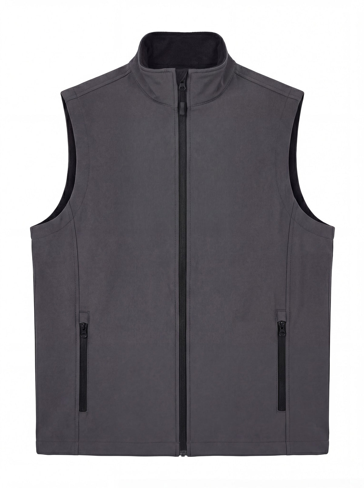 Uneek Ladies Printable Softshell Gilet in Charcoal/Black, front view