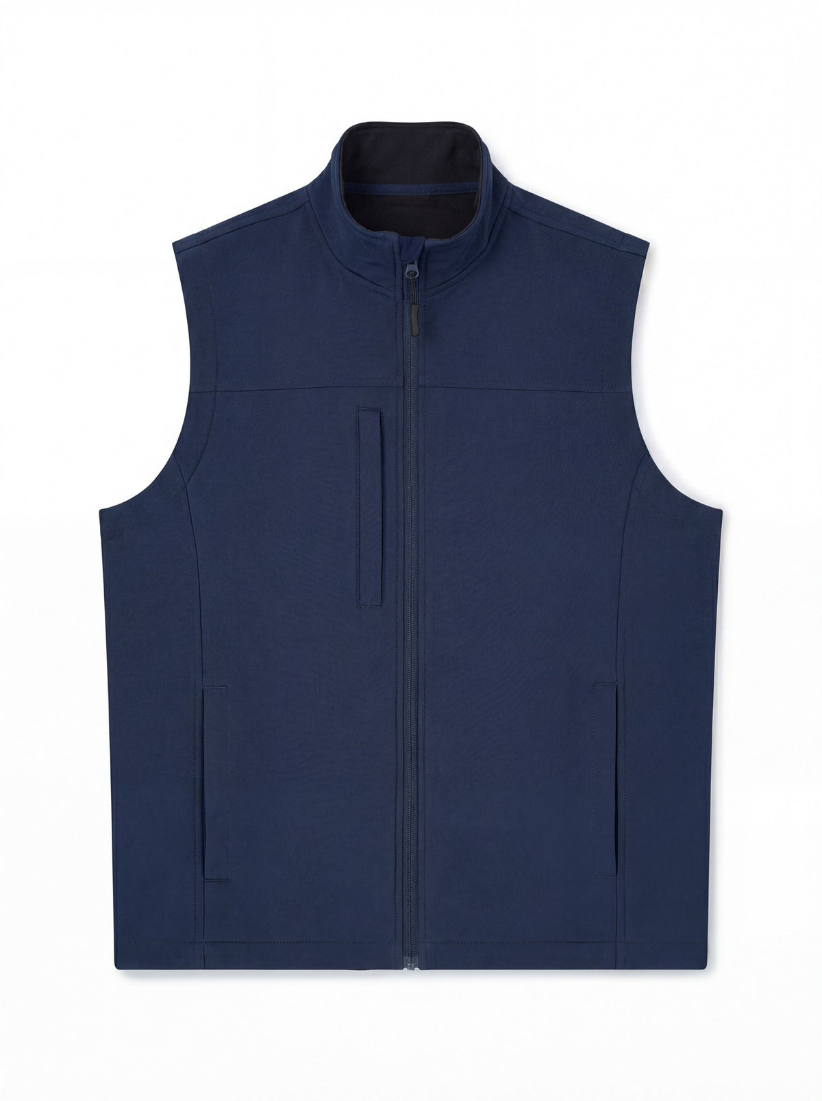 Uneek Premium Printable Softshell Gilet in Navy, front view
