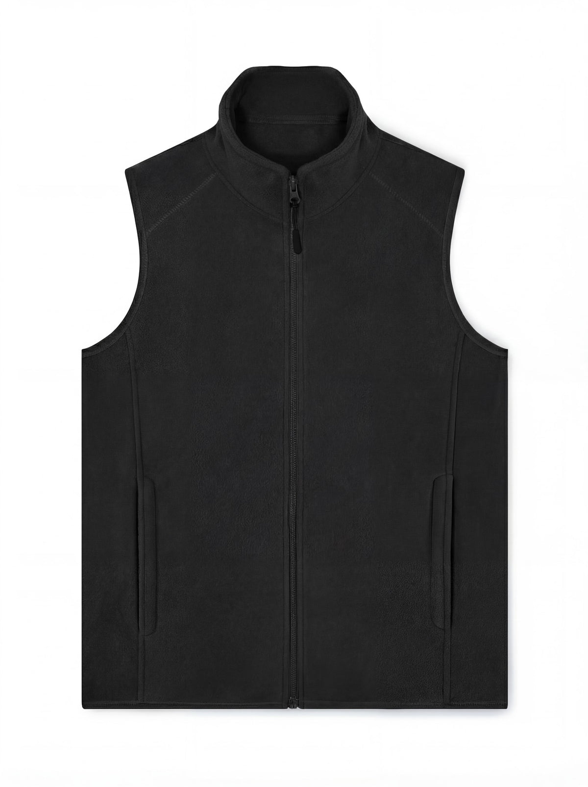 Uneek Microfleece Gilet in Black, front view