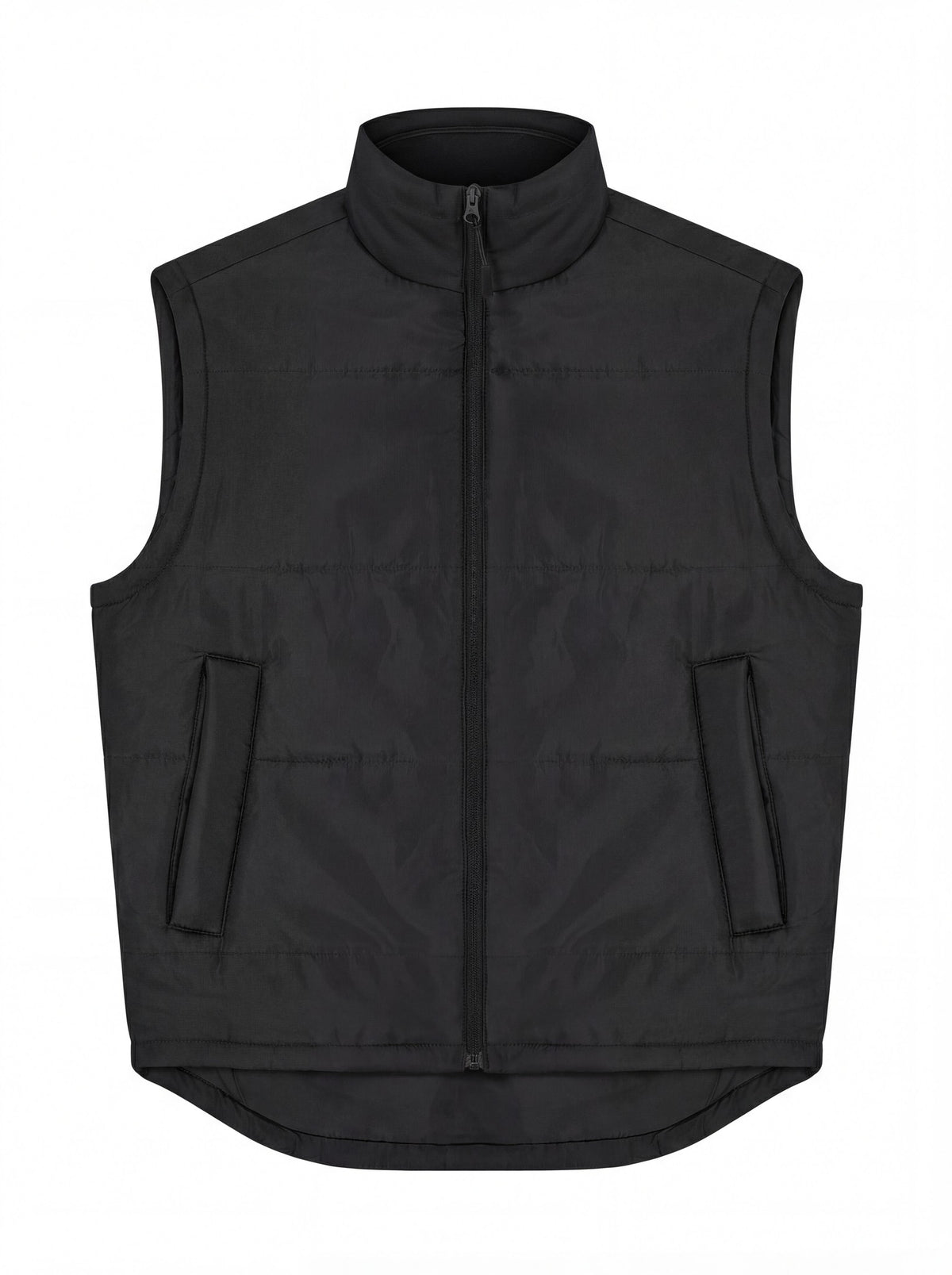 Uneek Padded Bodywarmer in Black, front view