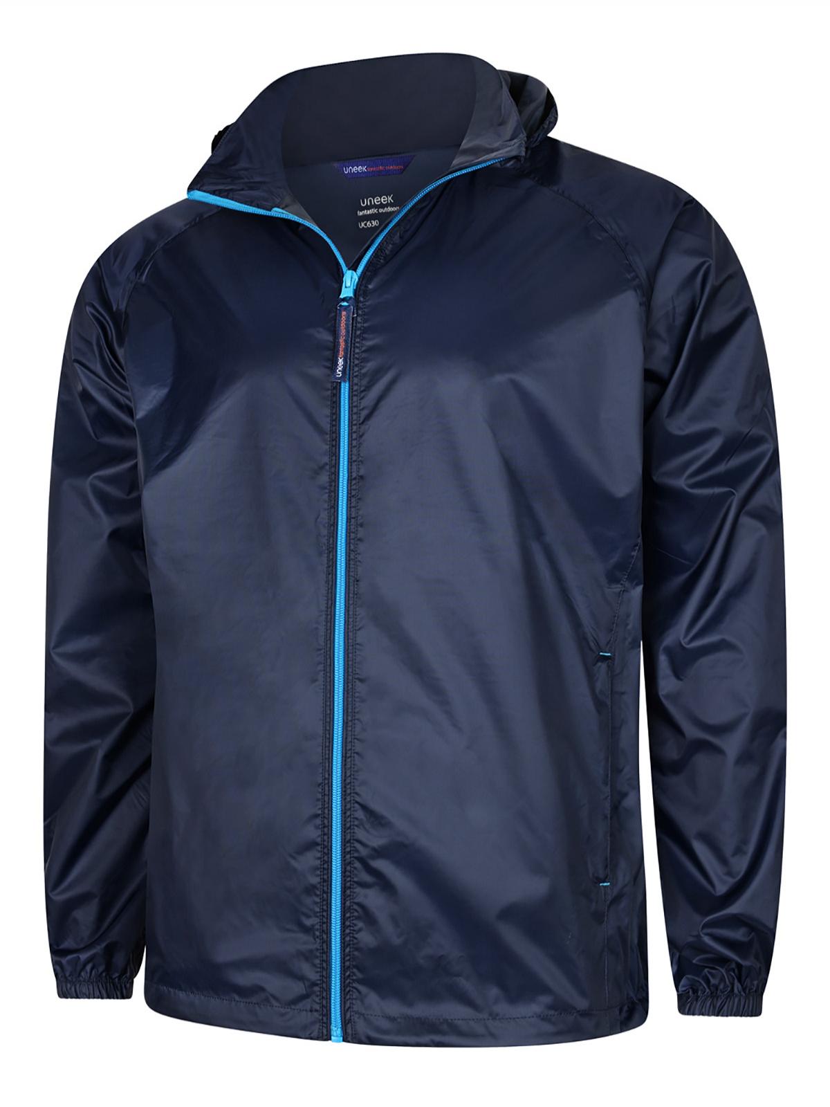 Uneek Active Jacket in Navy/Surf Blue