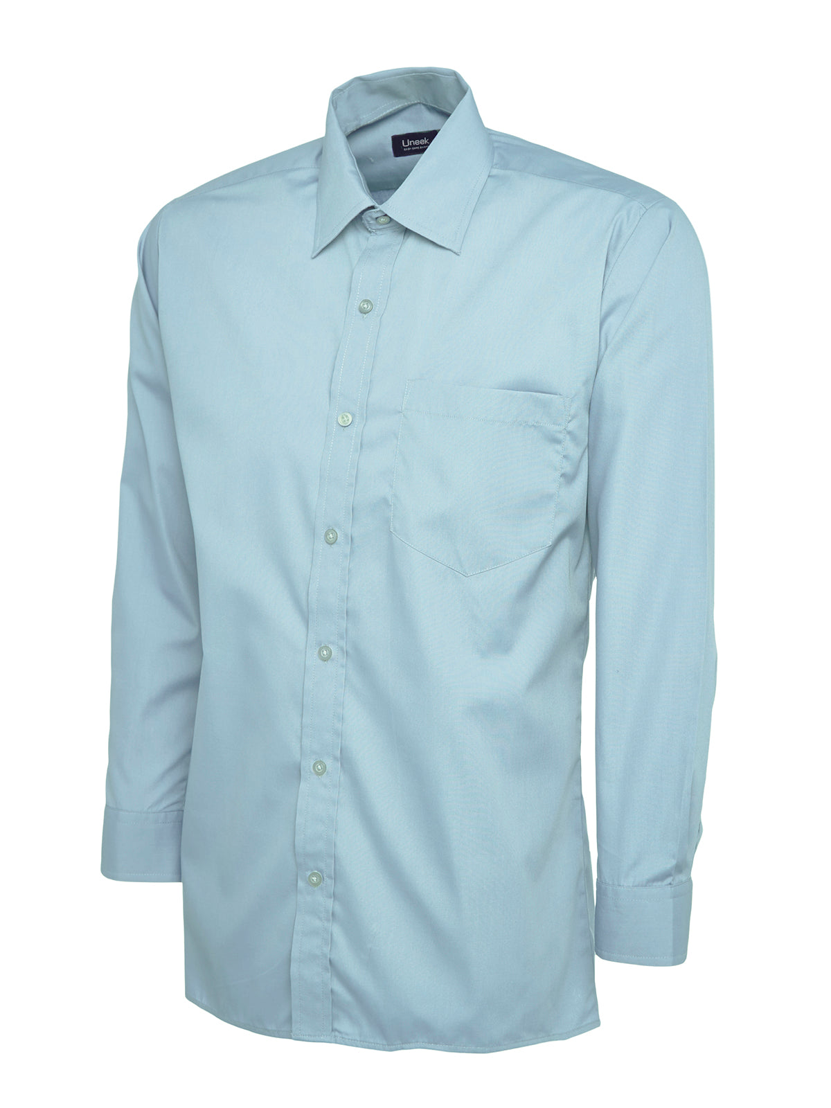 Uneek Mens Poplin Full Sleeve Shirt in Light Blue