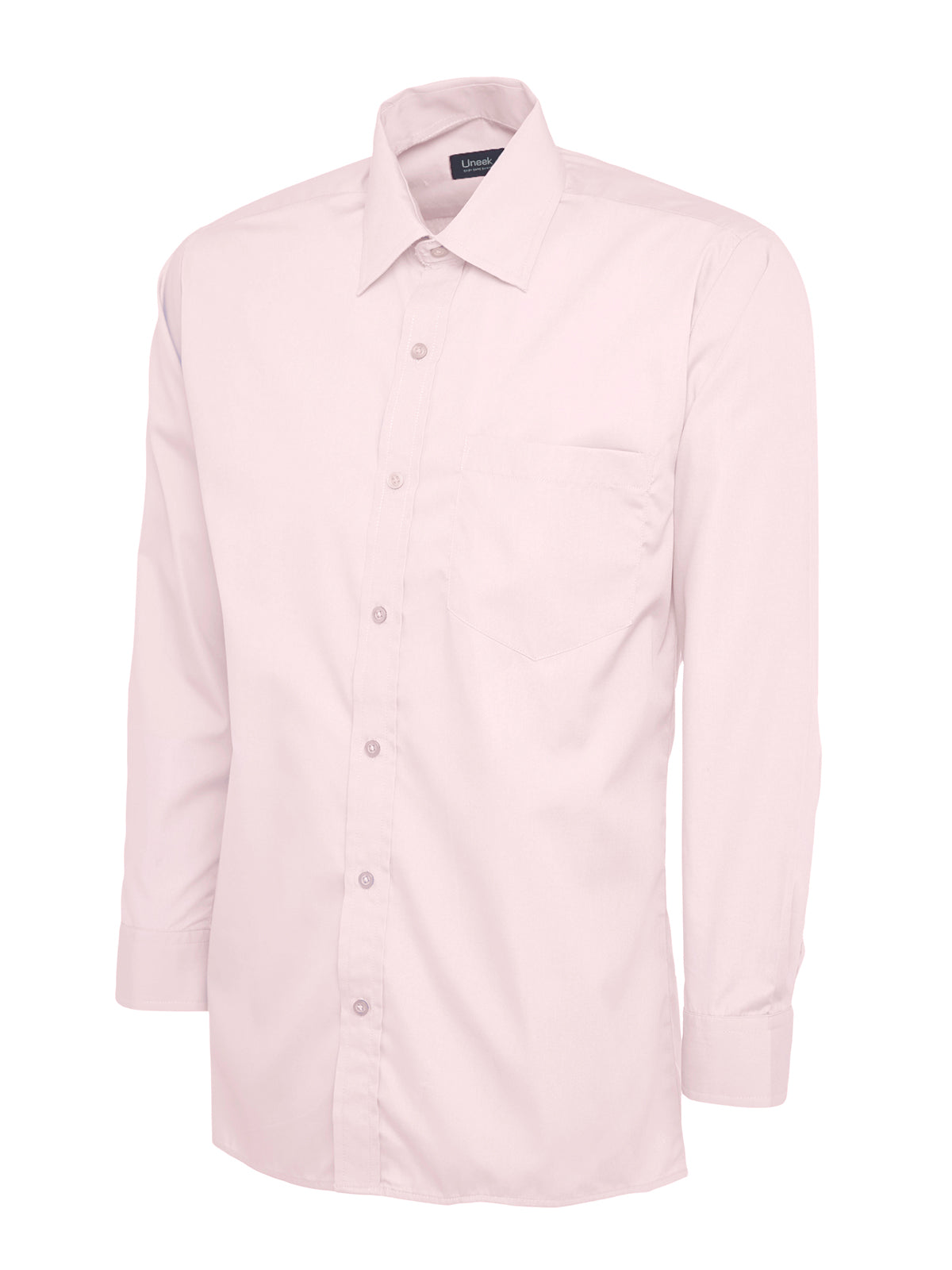 Uneek Mens Poplin Full Sleeve Shirt in Pink