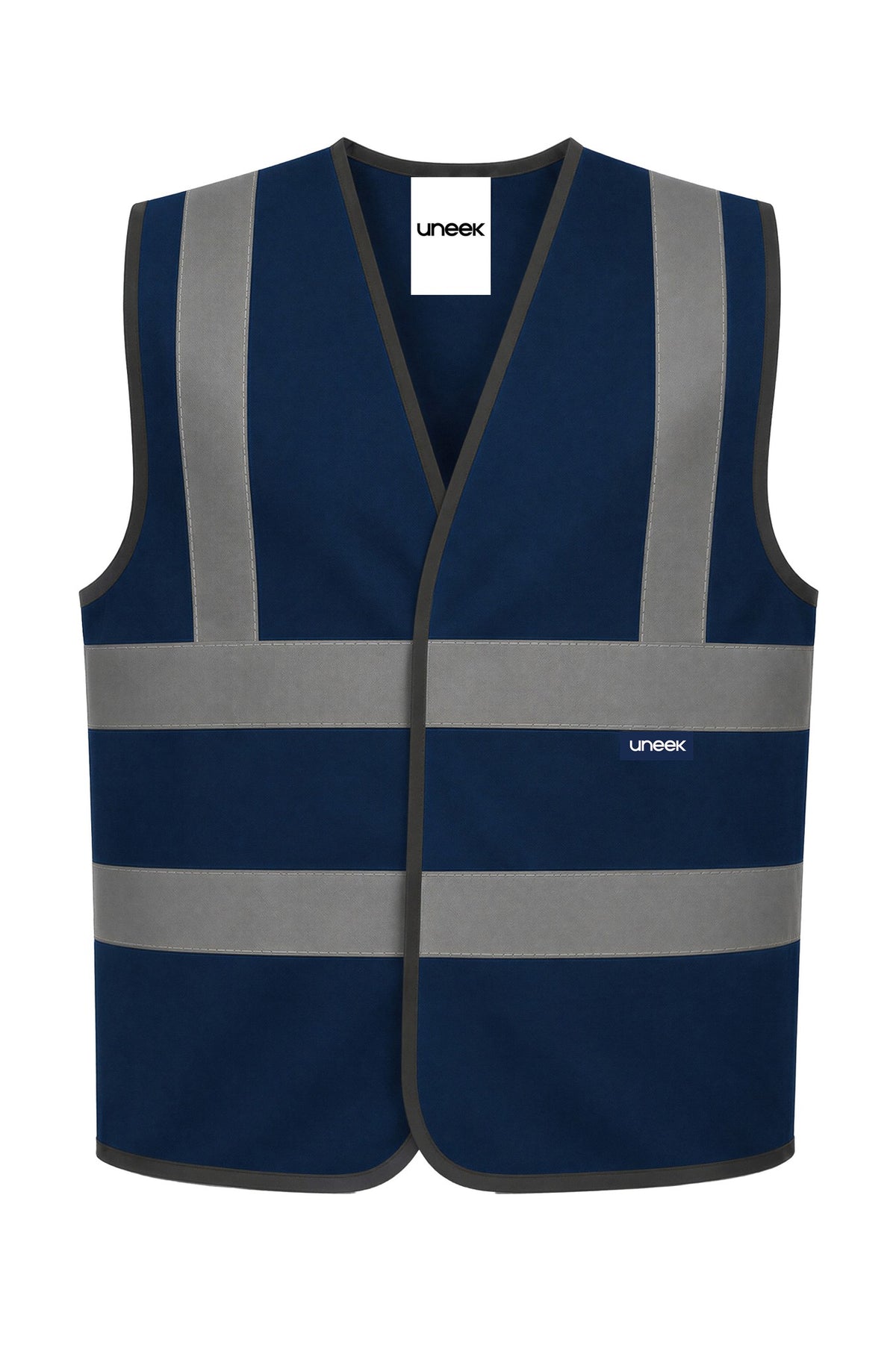 Uneek Hi Vis Safety Waistcoat in Navy, front view