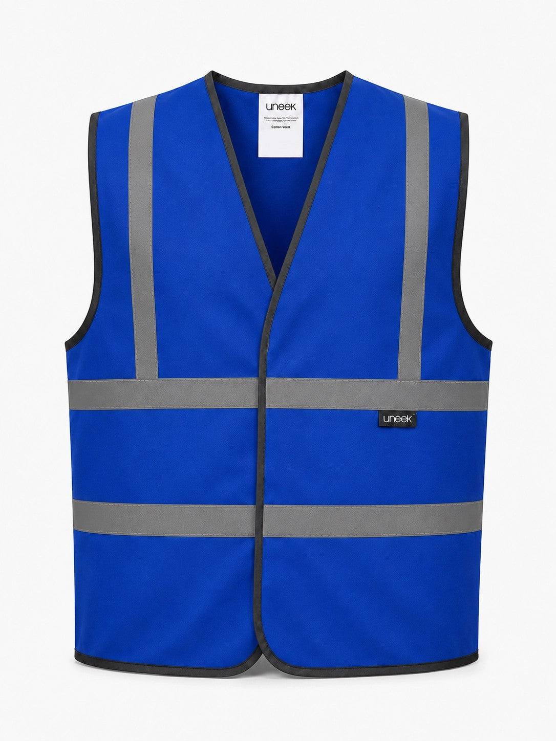Uneek Childrens Hi Vis Waist Coat in Royal, front view