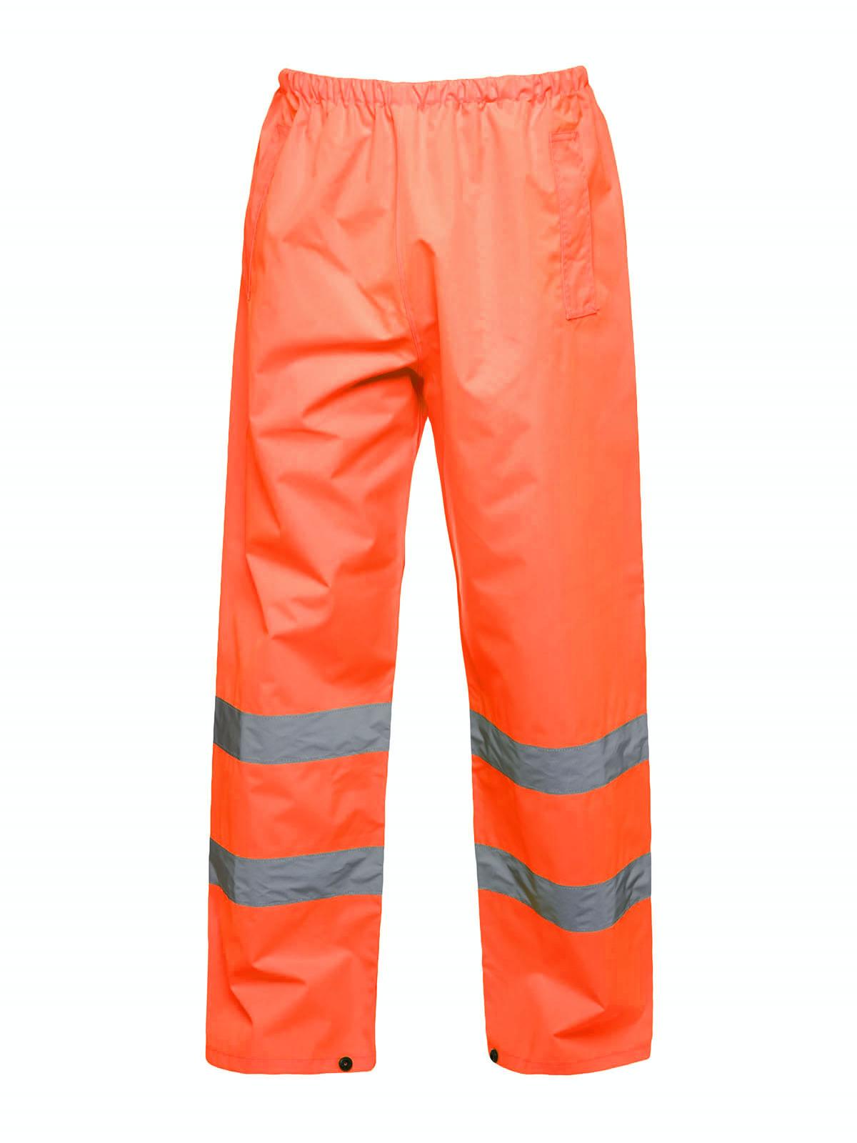 Uneek Hi Vis Trouser in Orange, front view