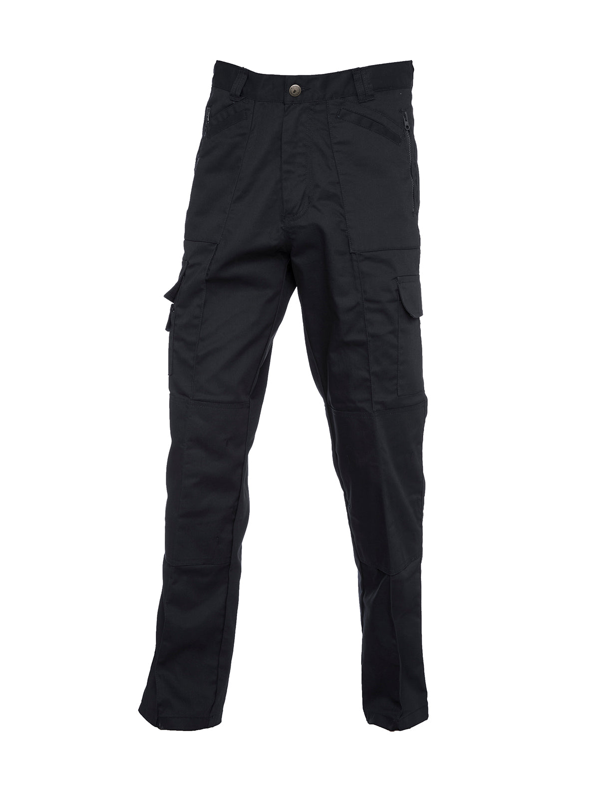 Uneek Action Trouser Long in Black, back view