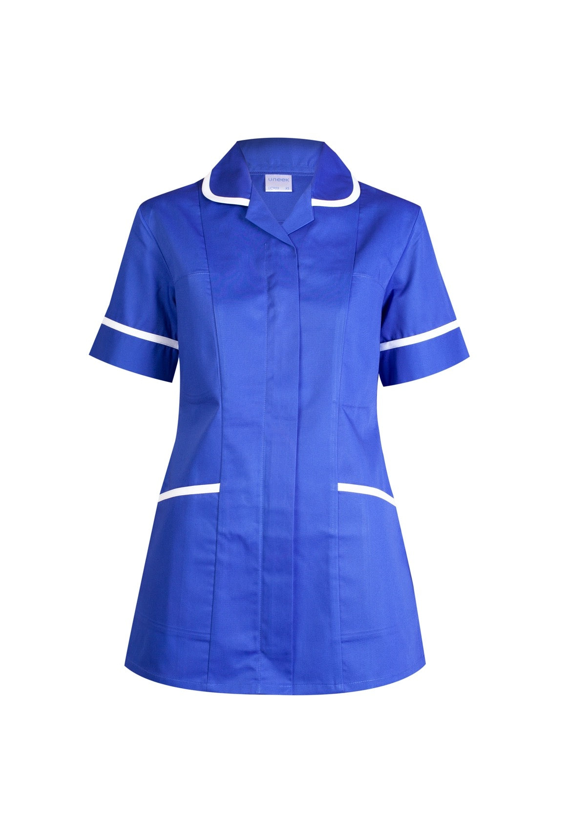 Uneek Ladies Heavyweight Tunic in Royal, front view