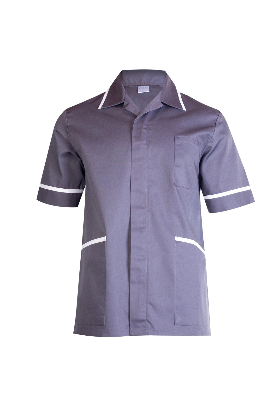 Uneek Mens Heavyweight Tunic in Convoy Grey, front view