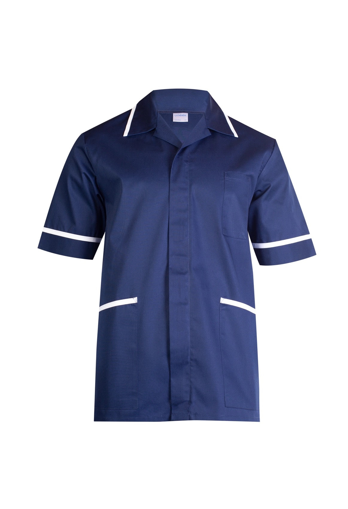 Uneek Mens Heavyweight Tunic in Navy, front view
