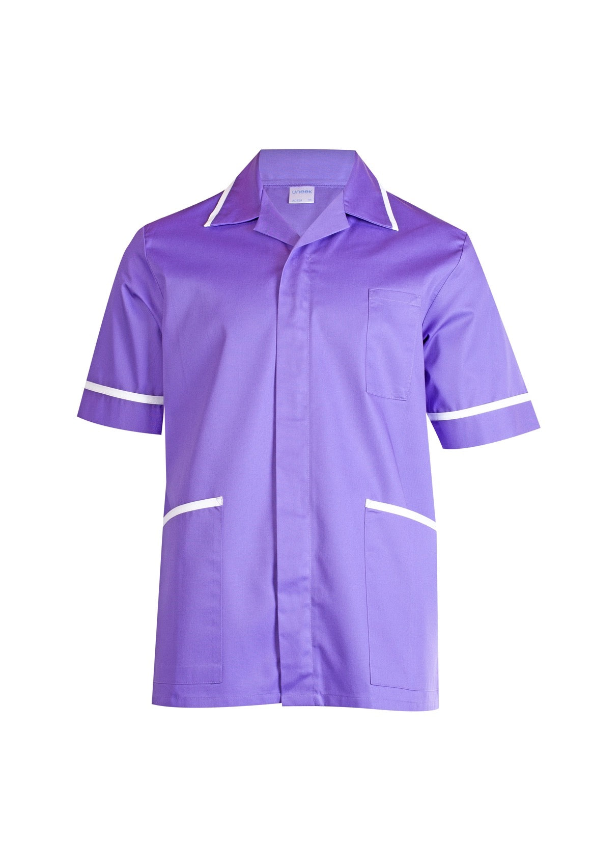 Uneek Mens Heavyweight Tunic in Purple, front view