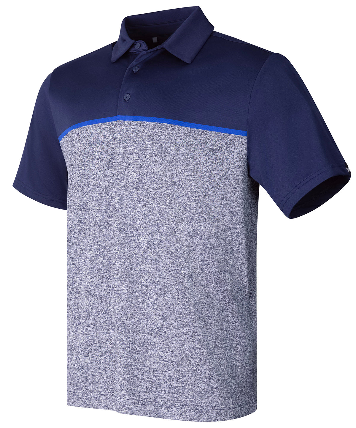 Under Armour Golf UA playoff 3.0 stripe polo LB – edge lit, lifestyle photo