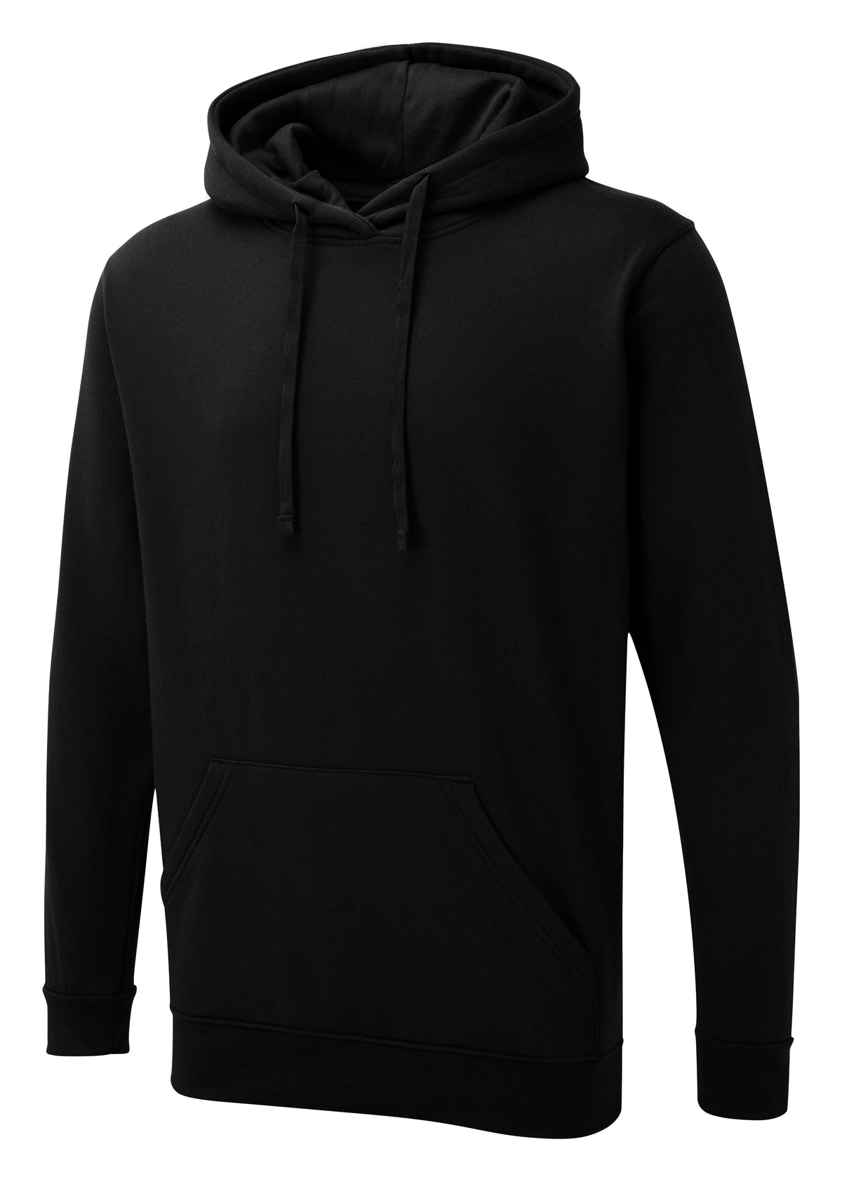 Uneek The UX Hoodie in Black, back view
